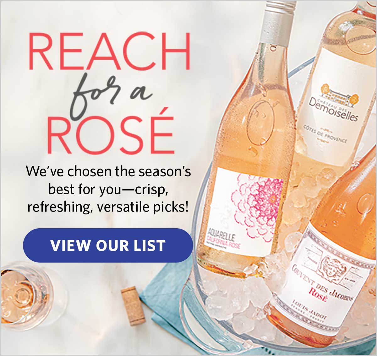View our list of rose wines