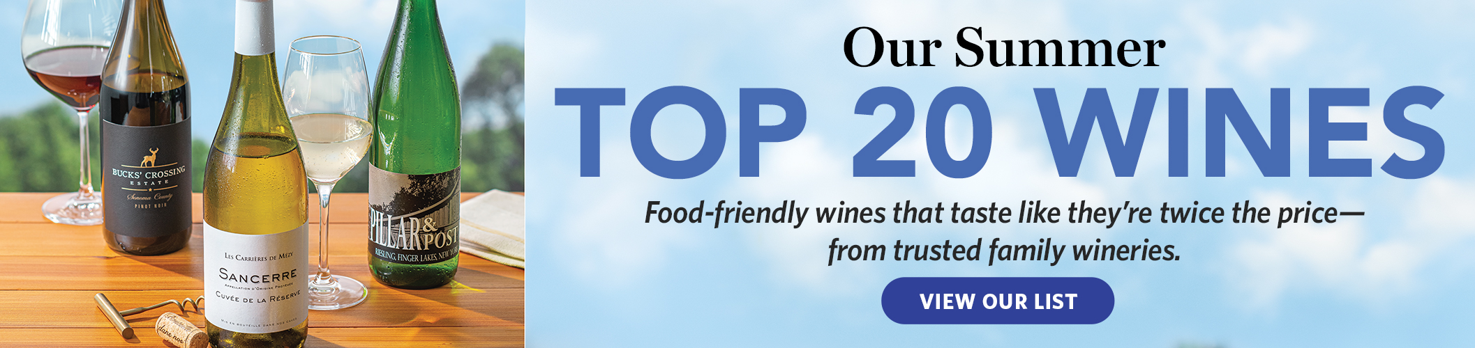Our Summer Top 20 Wines - View Our List